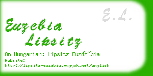 euzebia lipsitz business card